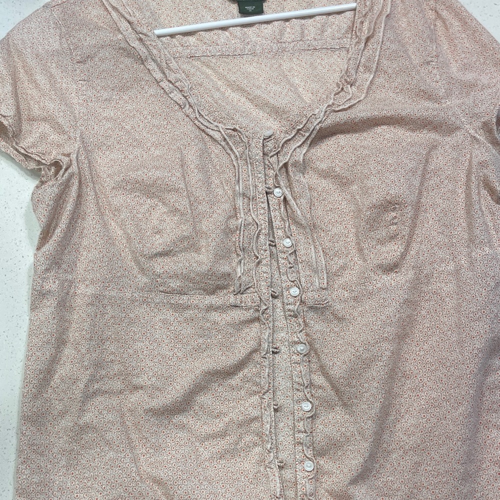 Women's Pinkish Redish Button-Up Top
